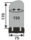 Размер поясного чехла Aquapac 154